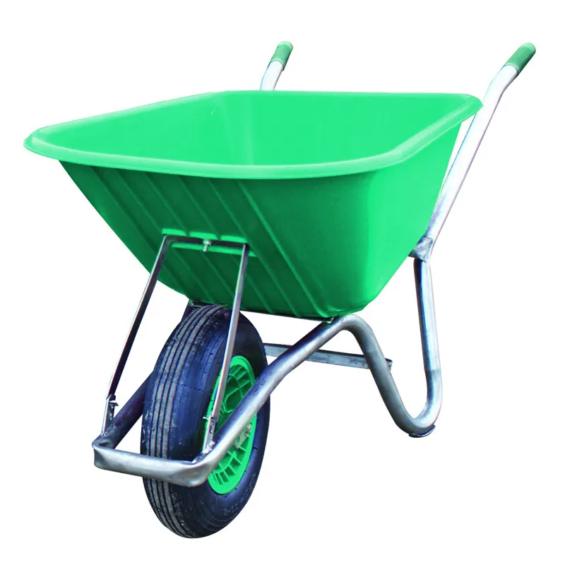 Carrimore 120 Litre Stable Wheelbarrow - Pneumatic Wheel - Green
